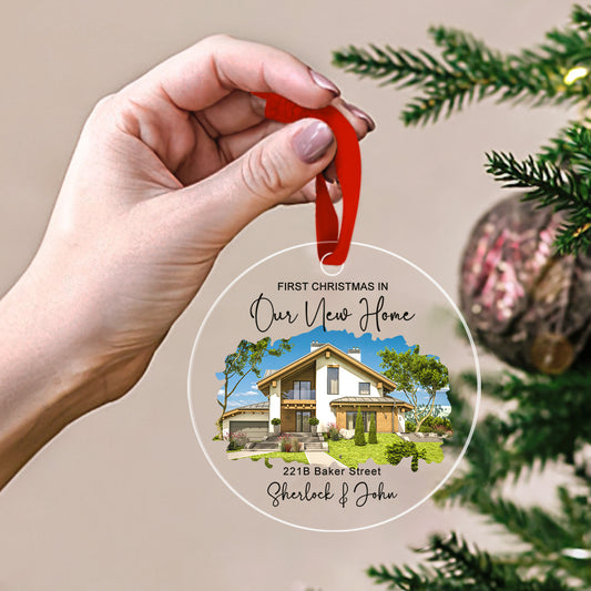 Personalised New Home Photo Hanging Ornament