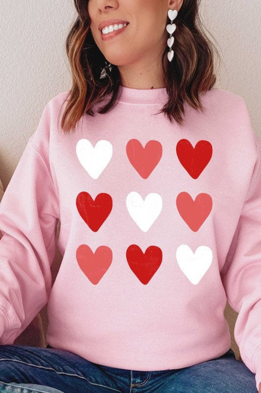 Women's Valentine Heart Print Sweater
